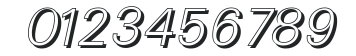 UltimateDropShadow-ExtraLight Italic numbers preview