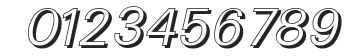 UltimateDropShadow-Light Italic numbers preview