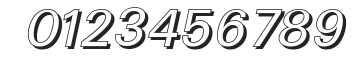 UltimateDropShadow Italic numbers preview