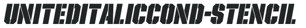 UnitedItalicCond-Stencil preview