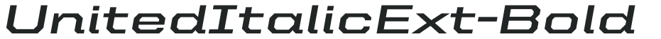 UnitedItalicExt-Bold preview