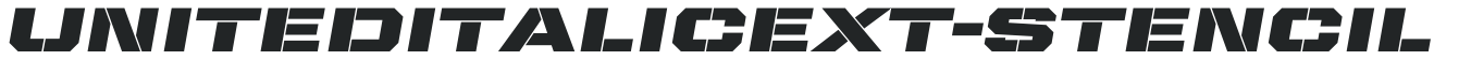 UnitedItalicExt-Stencil preview