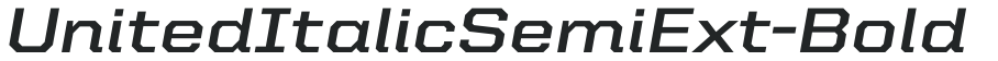 UnitedItalicSemiExt-Bold preview
