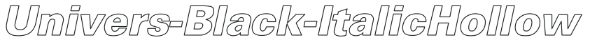 Univers-Black-Italic Hollow preview