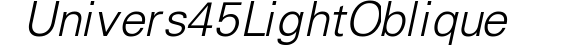 Univers45-Light Oblique preview