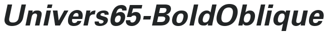 Univers65-Bold Oblique preview