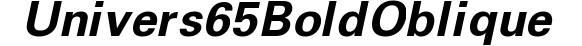 Univers65-Bold Oblique preview