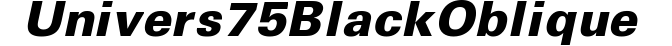 Univers75-Black Oblique preview