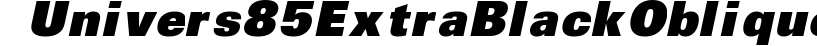 Univers85-ExtraBlack Oblique preview