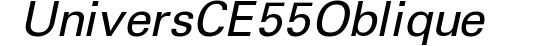 Univers CE 55 Oblique preview