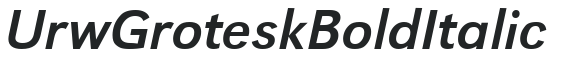 UrwGrotesk Bold Italic preview