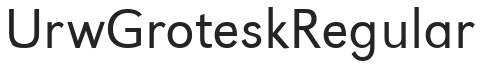 UrwGrotesk Regular preview