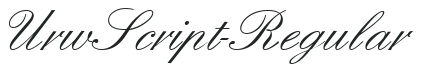 UrwScript-Regular letters preview