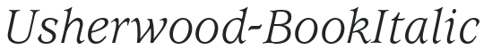 Usherwood-BookItalic preview
