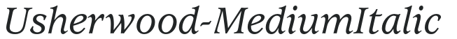 Usherwood-MediumItalic preview