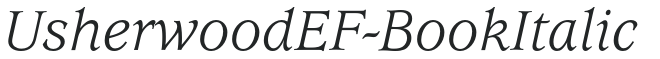 UsherwoodEF-BookItalic preview
