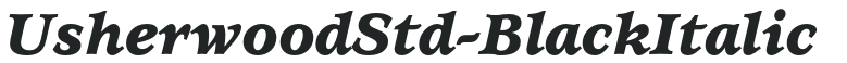 UsherwoodStd-BlackItalic preview