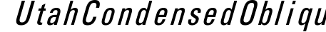 Utah Condensed Oblique preview
