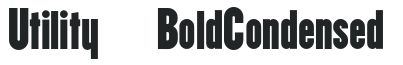Utility-BoldCondensed preview