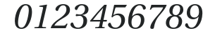 Utopia-Italic numbers preview