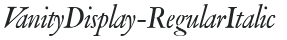 VanityDisplay-RegularItalic preview
