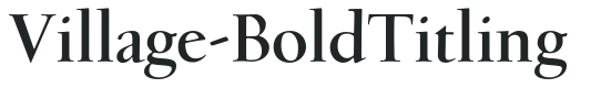 Village-BoldTitling preview