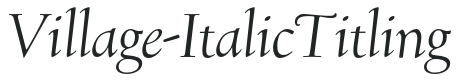 Village-ItalicTitling preview