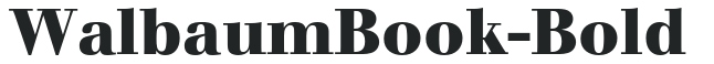 WalbaumBook-Bold preview