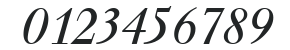 WalbaumDisplay-RegularItalic numbers preview
