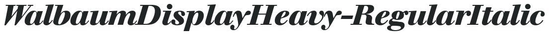WalbaumDisplayHeavy-RegularItalic preview