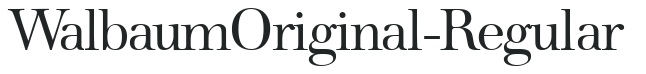 WalbaumOriginal-Regular letters preview