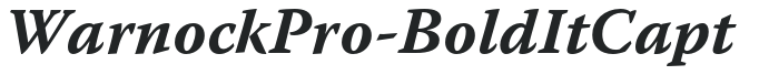 WarnockPro-BoldItCapt preview