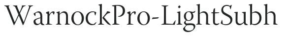 WarnockPro-LightSubh preview