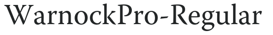 WarnockPro-Regular letters preview