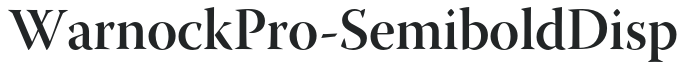 WarnockPro-SemiboldDisp preview