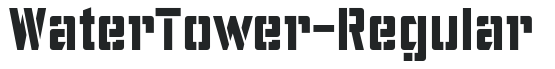 WaterTower-Regular letters preview