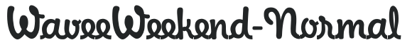 WaveeWeekend-Normal letters preview