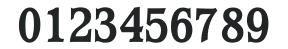 WaverlyExtraBoldCondensed numbers preview