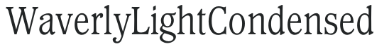 WaverlyLightCondensed preview