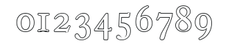WilliamBeckerOutline-Light-Regular numbers preview