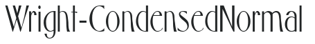 Wright-Condensed Normal letters preview