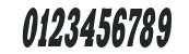 XeniaWesternC-Italic numbers preview