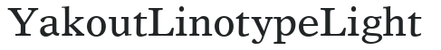 Yakout Linotype Light preview
