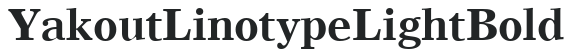 Yakout Linotype Light Bold preview