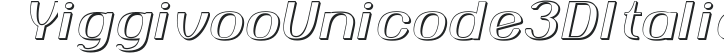 Yiggivoo Unicode 3D Italic preview