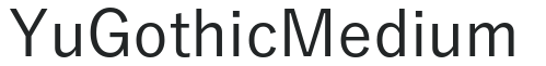 Yu Gothic Medium letters preview