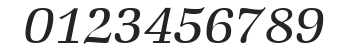 ZabriskieBookLight-RegularItalic numbers preview