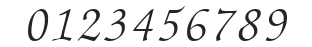 ZabriskieScript-RegularItalic numbers preview