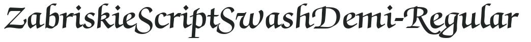 ZabriskieScriptSwashDemi-Regular preview