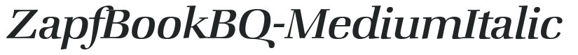 ZapfBookBQ-MediumItalic preview